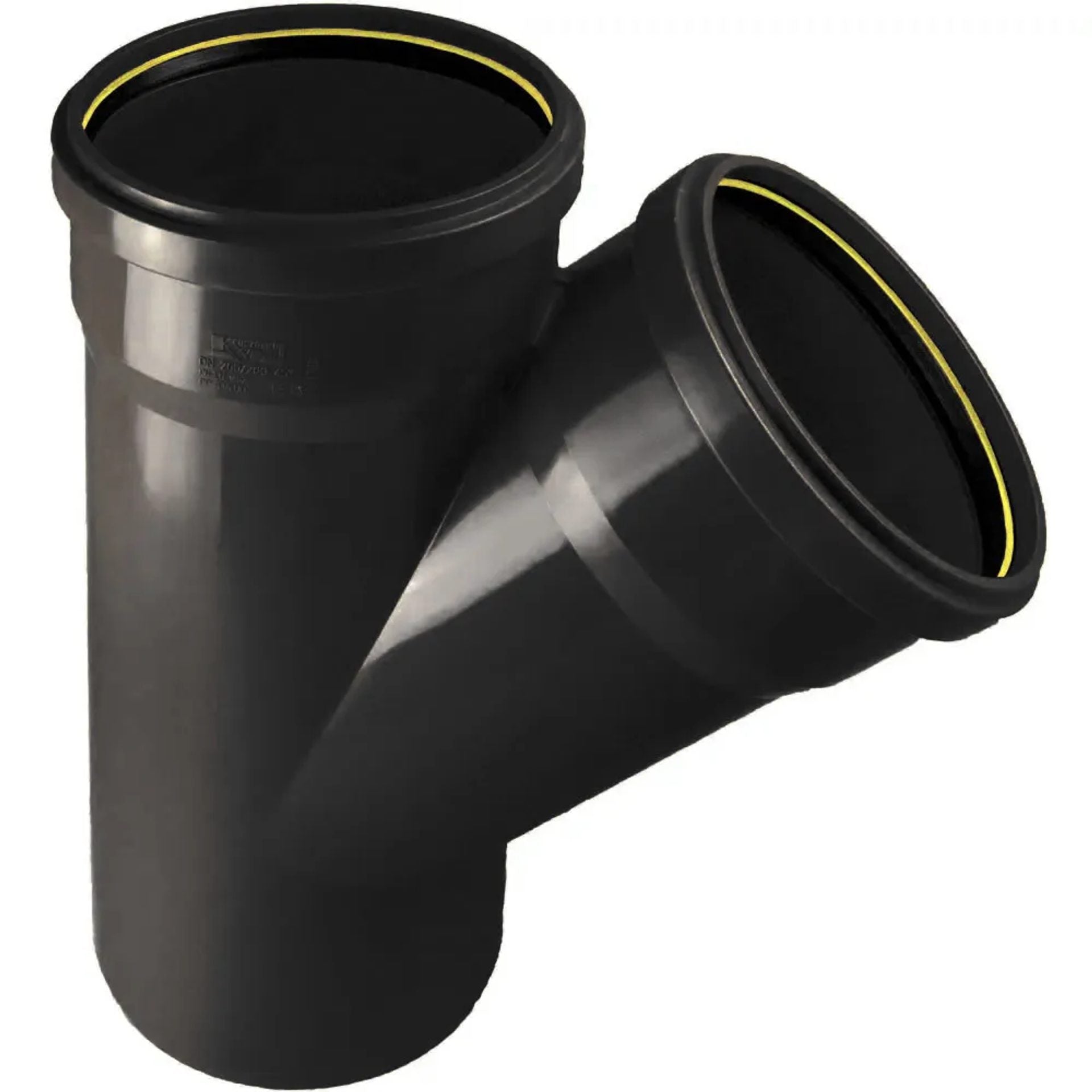 Grenrör för Dräneringsrör Kaczmarek K2-Dren PP med dubbelmuff 110/110 mm x 45°