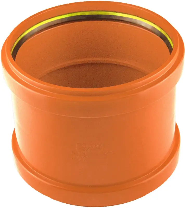 Orange PVC Coupling for Markavloppsrör Kaczmarek 125 mm