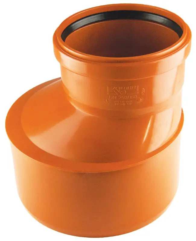 Orange PVC Reducer Fitting med Poly Mark Certifiering 160/315 mm